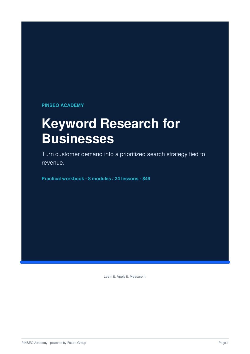 keyword research for business workbook and buyer keyword plan