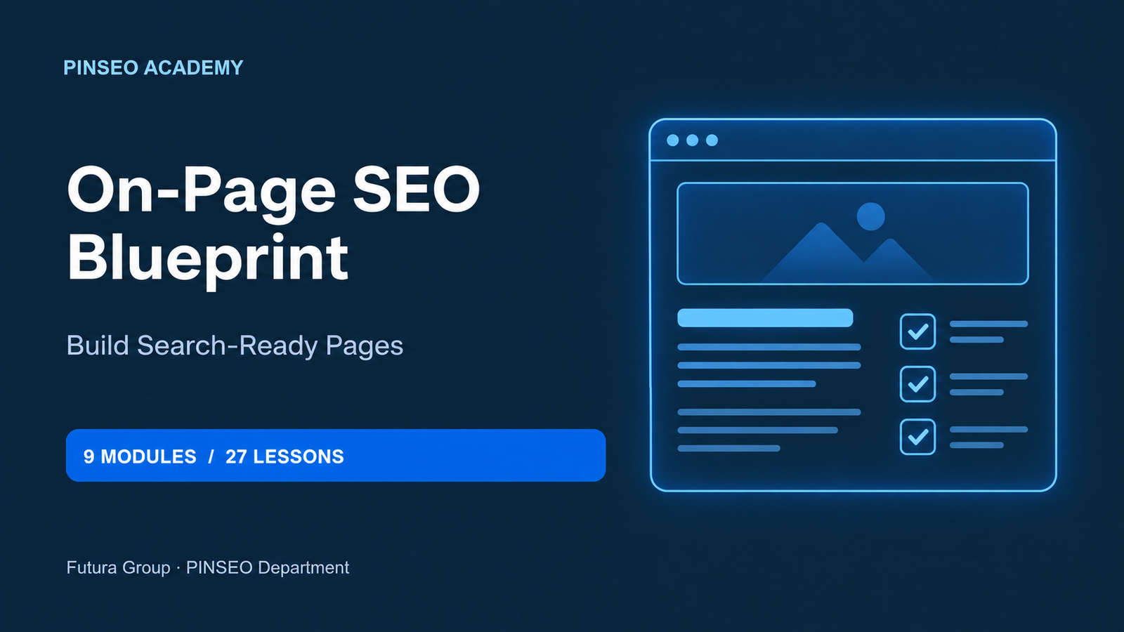 On-Page SEO Blueprint course cover